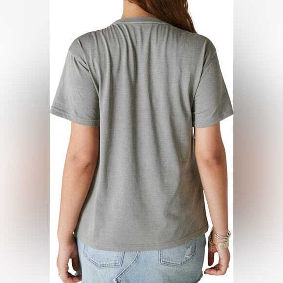 Lucky Brand Women's Size Large ACDC Beaded Boyfriend Tee - Picture 6 of 6